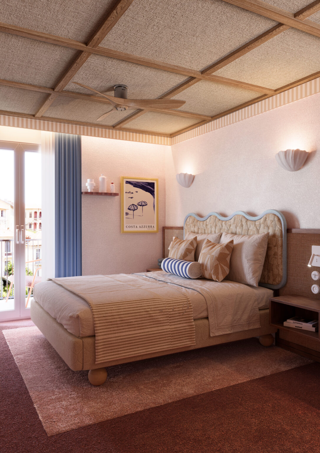 Modélisation en 3D d'une chambre d'hotel a Menton