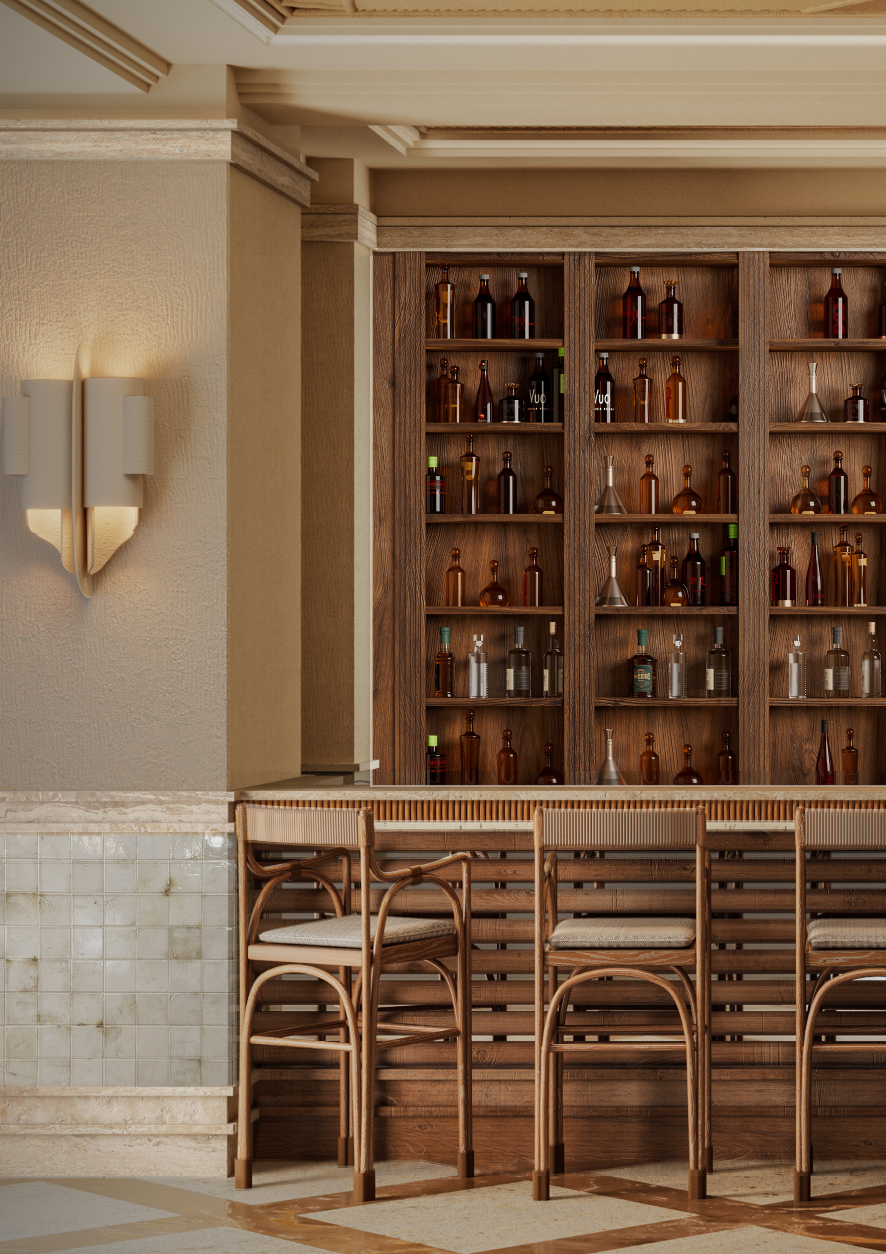 Modélisation 3D du bar Beefbar à Chypre
